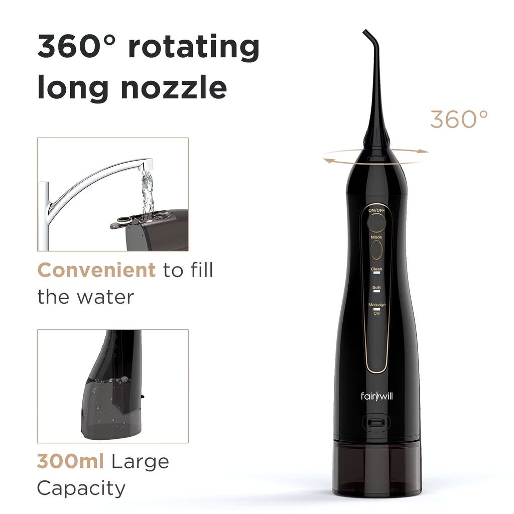 Revolutionary Water Flosser: 300ML Rechargeable Oral Irrigator with 3 Modes for Ultimate Dental Care
