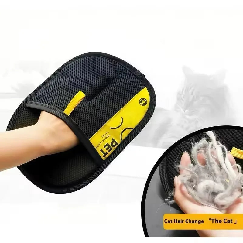 Revolutionary Pet Grooming Gloves: Effortless Hair Removal for Cats and Dogs with 2-in-1 Lint Roller Brush