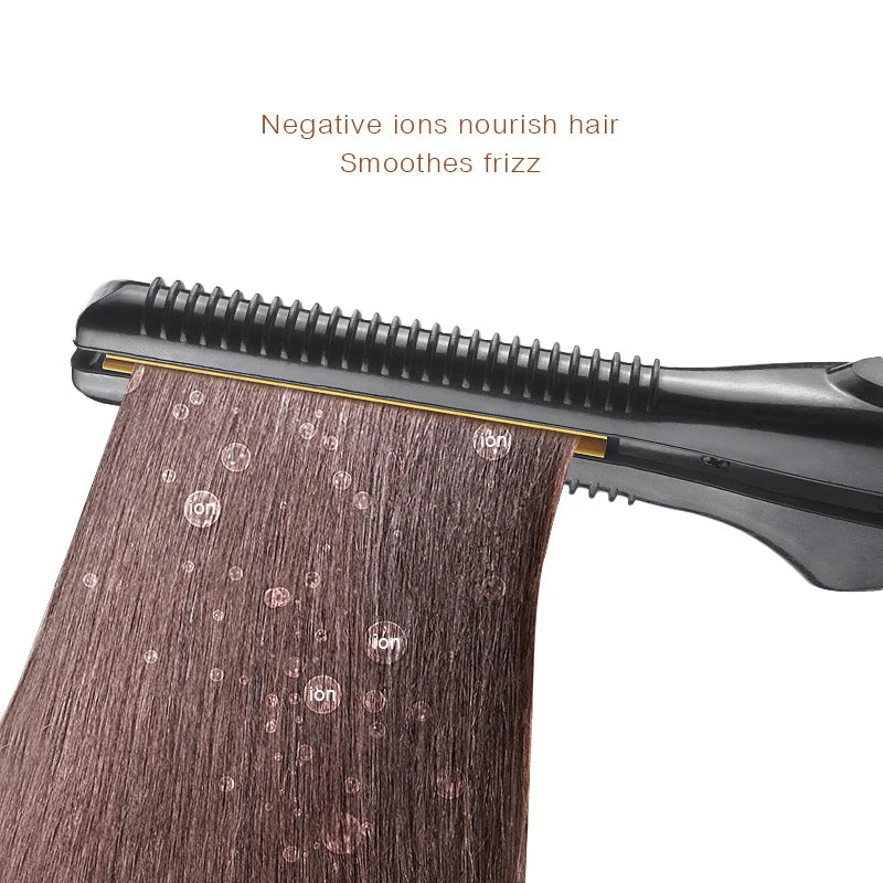 3/10 Pencil Flat Iron Mini Hair Straightener Fast Heating Beard Straightening Iron Small Flat Iron for Short Hair Straightener