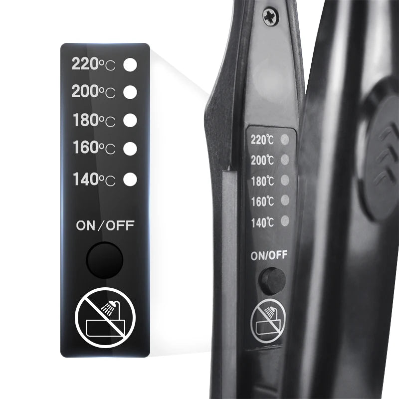 3/10 Pencil Flat Iron Mini Hair Straightener Fast Heating Beard Straightening Iron Small Flat Iron for Short Hair Straightener
