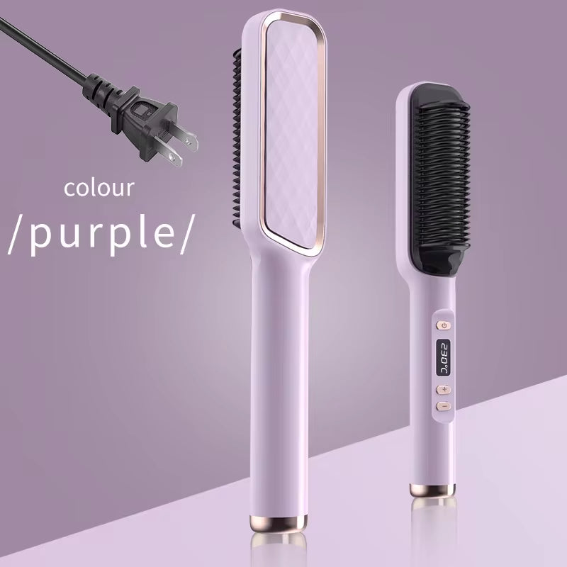 Transform Your Hair with the Electric Hot Comb - Multifunctional Straightening Brush with Negative Ion Technology