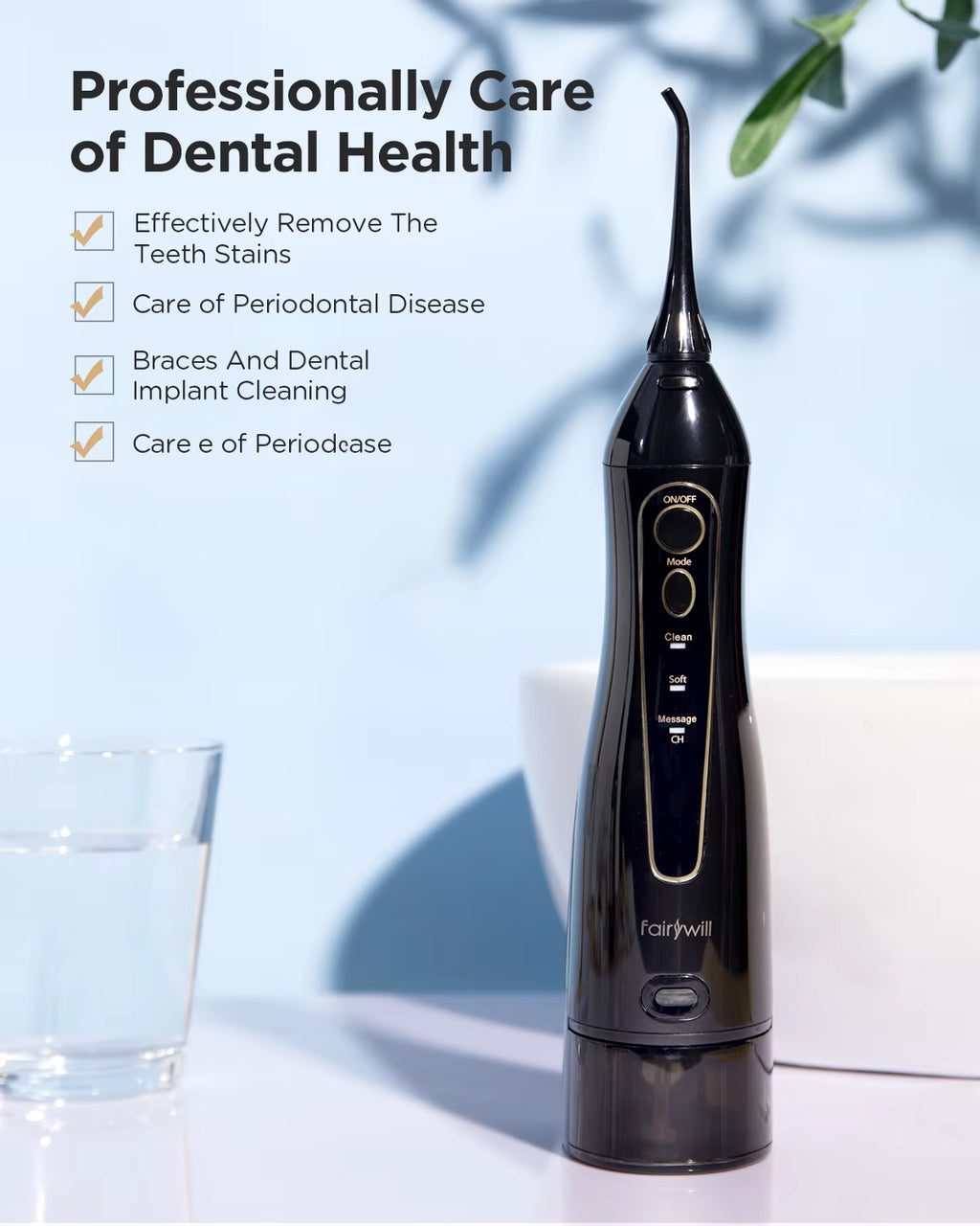 Revolutionary Water Flosser: 300ML Rechargeable Oral Irrigator with 3 Modes for Ultimate Dental Care