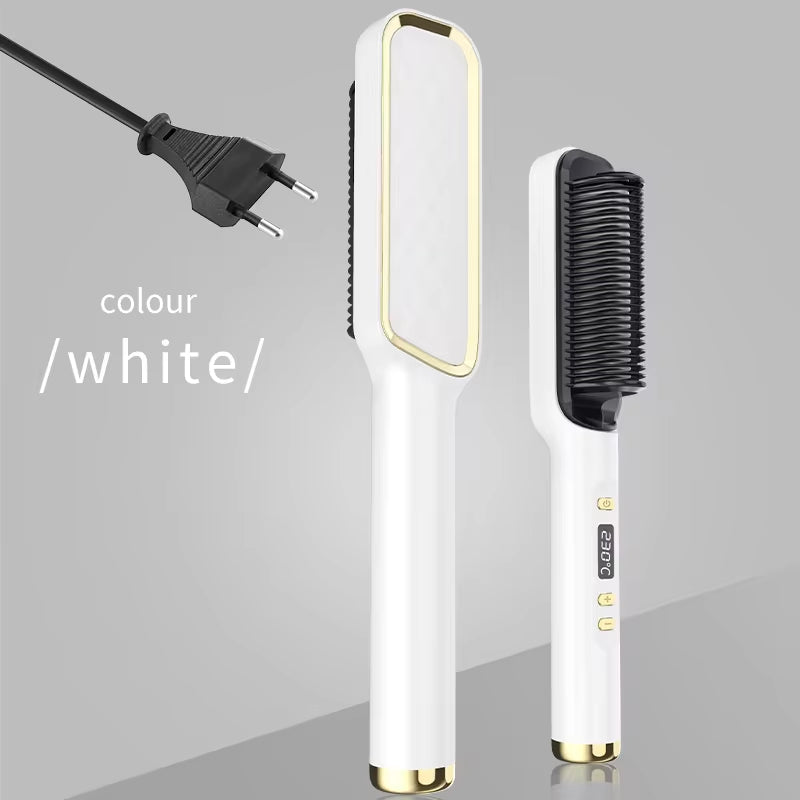 Transform Your Hair with the Electric Hot Comb - Multifunctional Straightening Brush with Negative Ion Technology