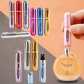 Stylish Portable Mini Perfume Spray Bottle - Refillable 5ml Aluminum with Easy Bottom Fill Function, Available in Sets of 1, 3, 5, or 10