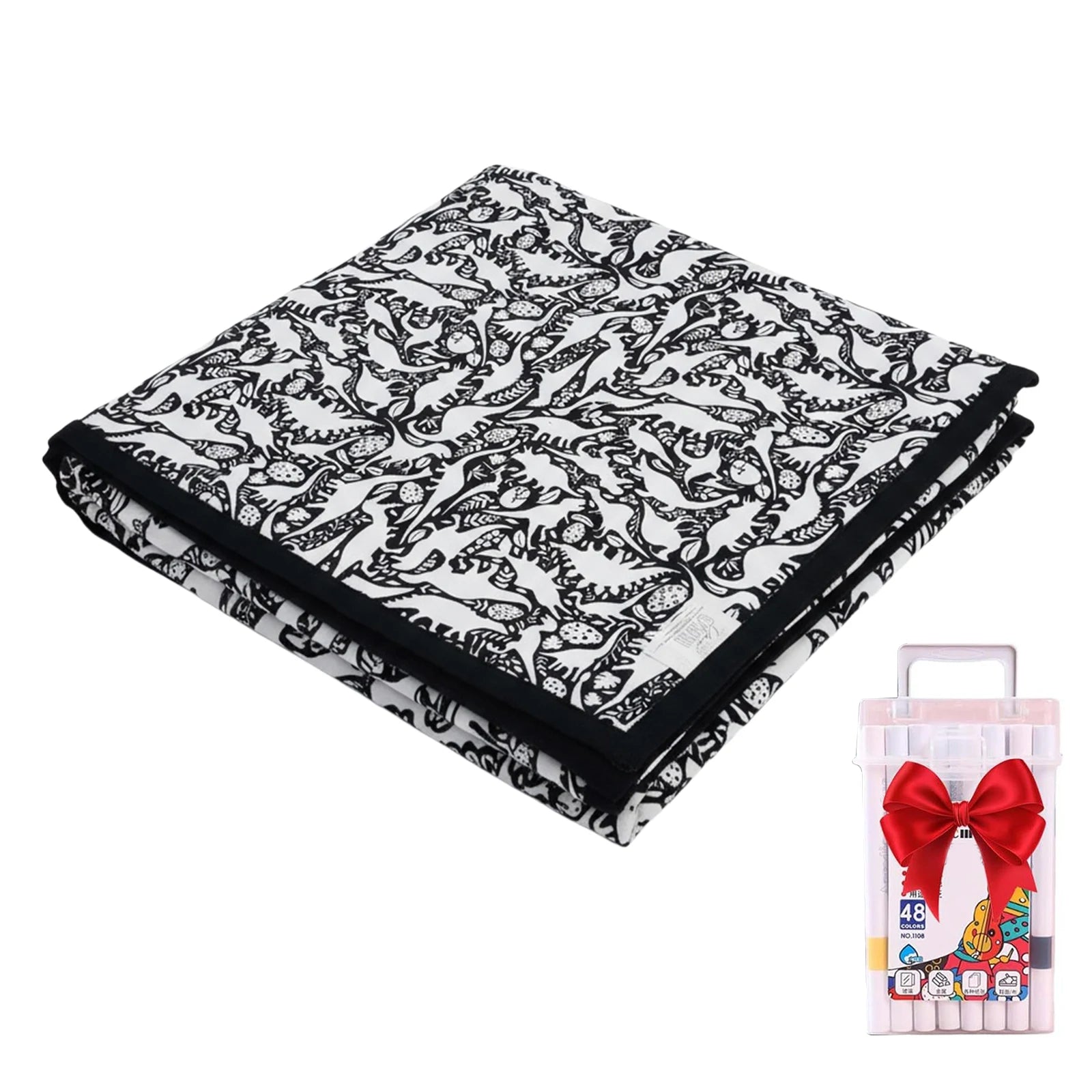 Unleash Your Creativity with the DIY Coloring Blanket Set - Complete with Markers for Fun and Personalization!