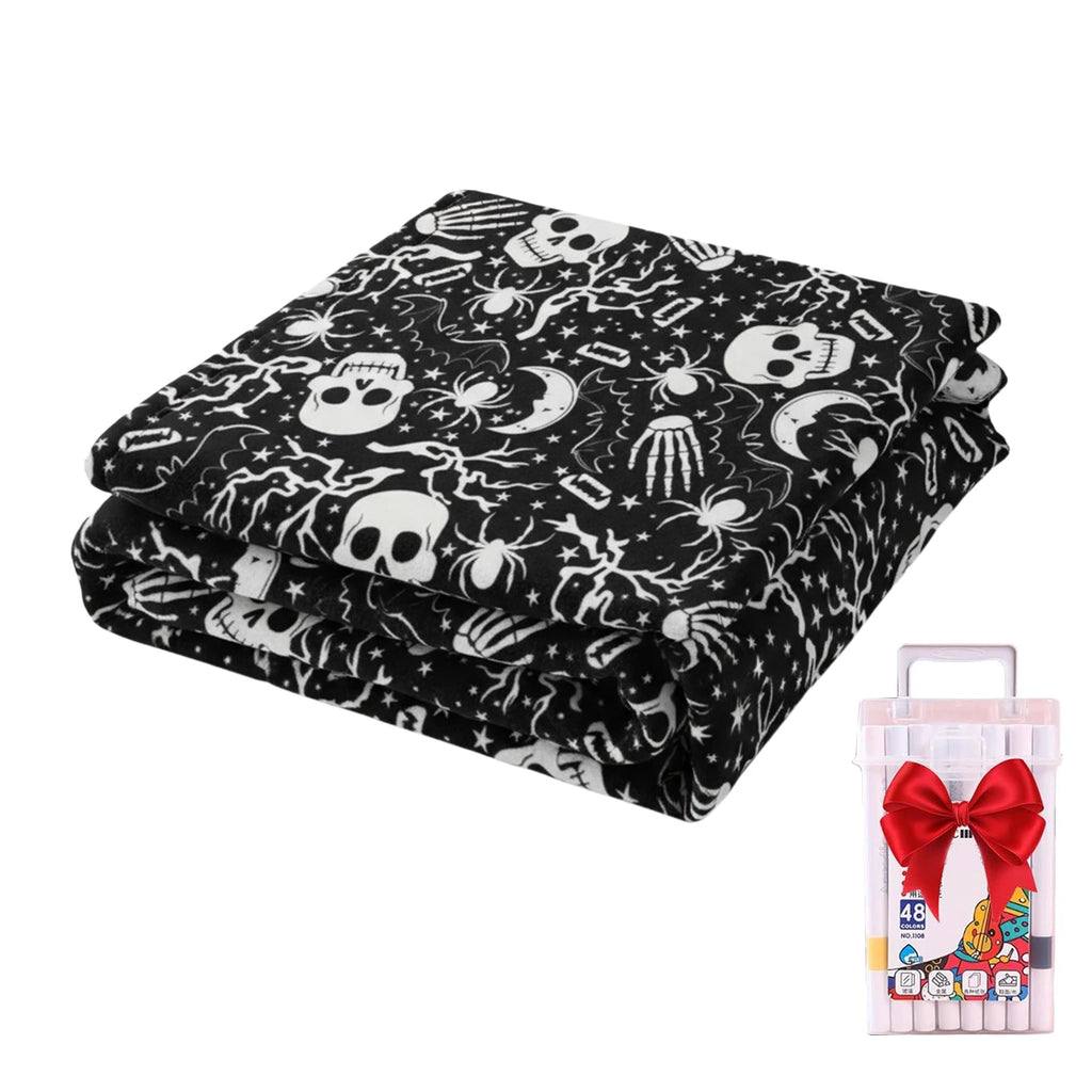 Unleash Your Creativity with the DIY Coloring Blanket Set - Complete with Markers for Fun and Personalization!