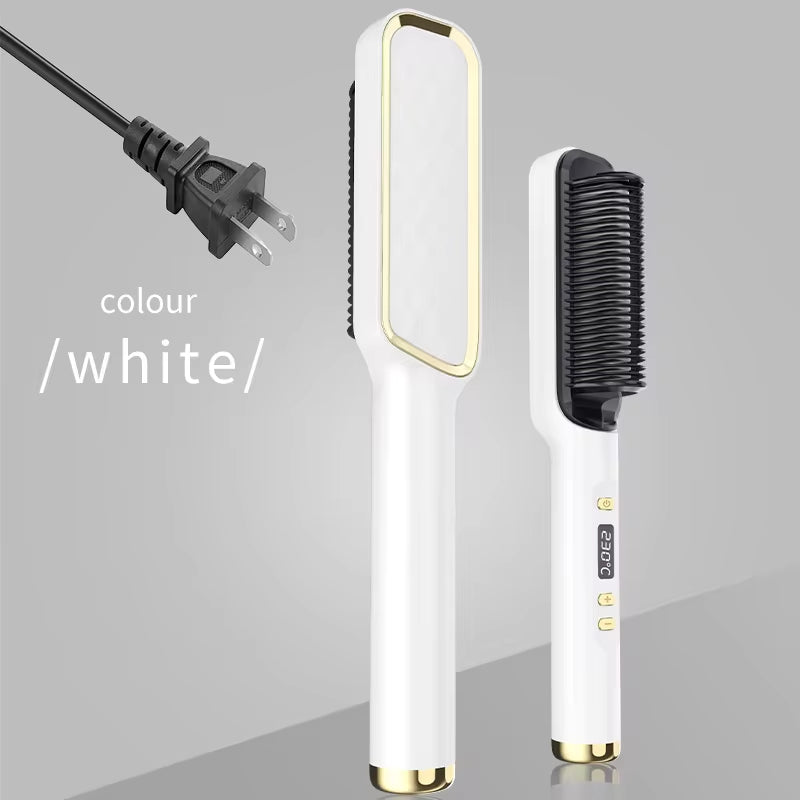 Transform Your Hair with the Electric Hot Comb - Multifunctional Straightening Brush with Negative Ion Technology