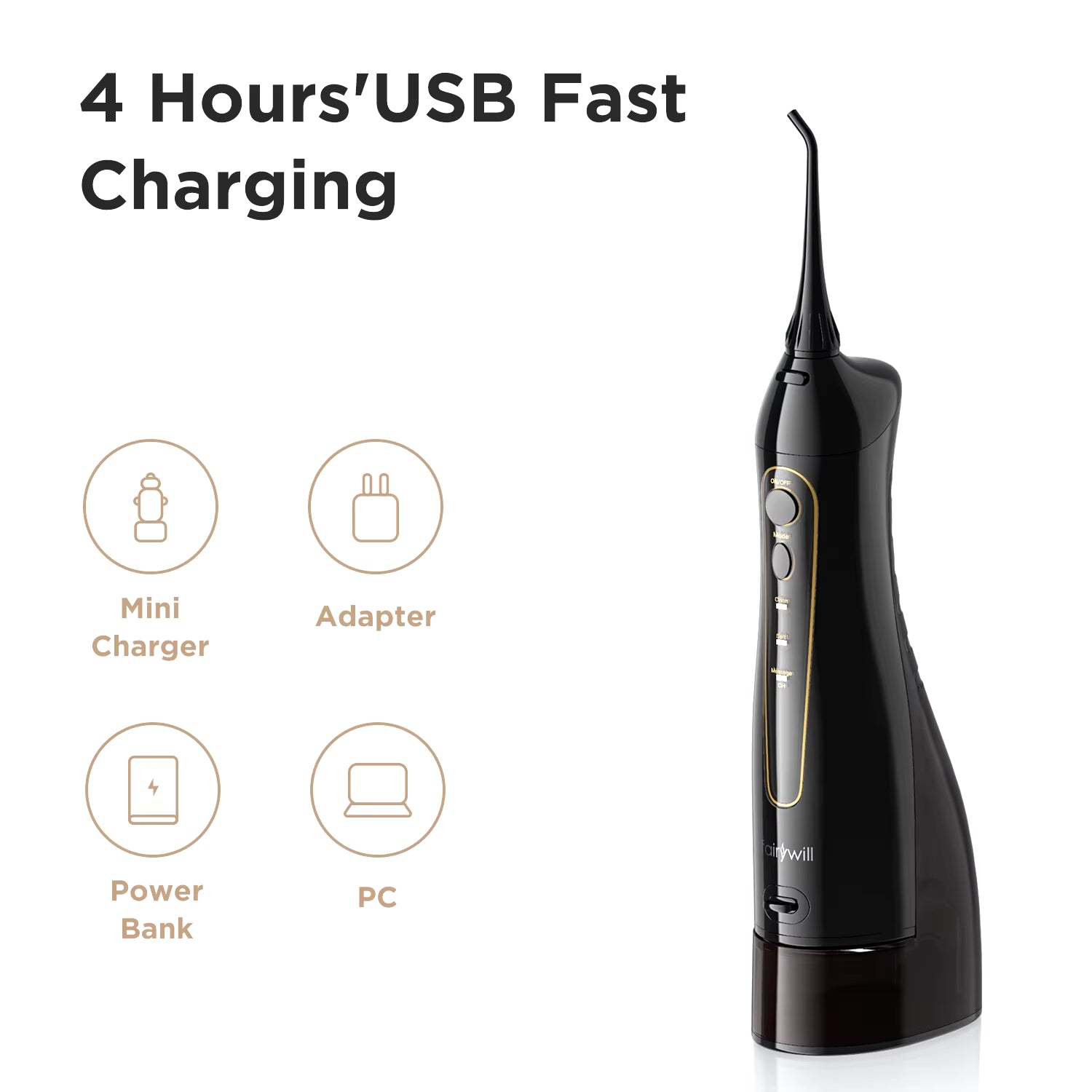 Revolutionary Water Flosser: 300ML Rechargeable Oral Irrigator with 3 Modes for Ultimate Dental Care