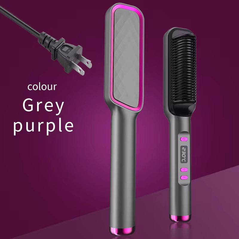 Transform Your Hair with the Electric Hot Comb - Multifunctional Straightening Brush with Negative Ion Technology